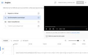 Ajouter des sous-titres à une vidéo YouTube à partir d'une transcription en utilisant la synchronisation automatique